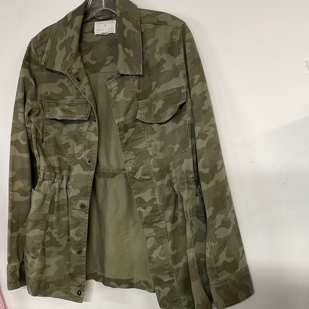 XS Caslon - Utility Camo Print Jacket. Nordstrom